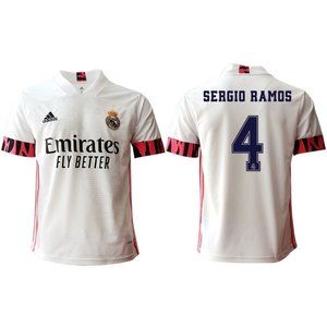 Shirts - Real Madrid Sergio Ramos White 20-21 Jersey Shirts - Real Madrid Sergio Ramos White 20-21 Jersey